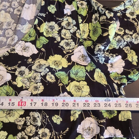 Ellos Womens Plus Size Empire V Neck Ruffled Dress 24 NWT Floral Ruffle Sleeve - Picture 5 of 8